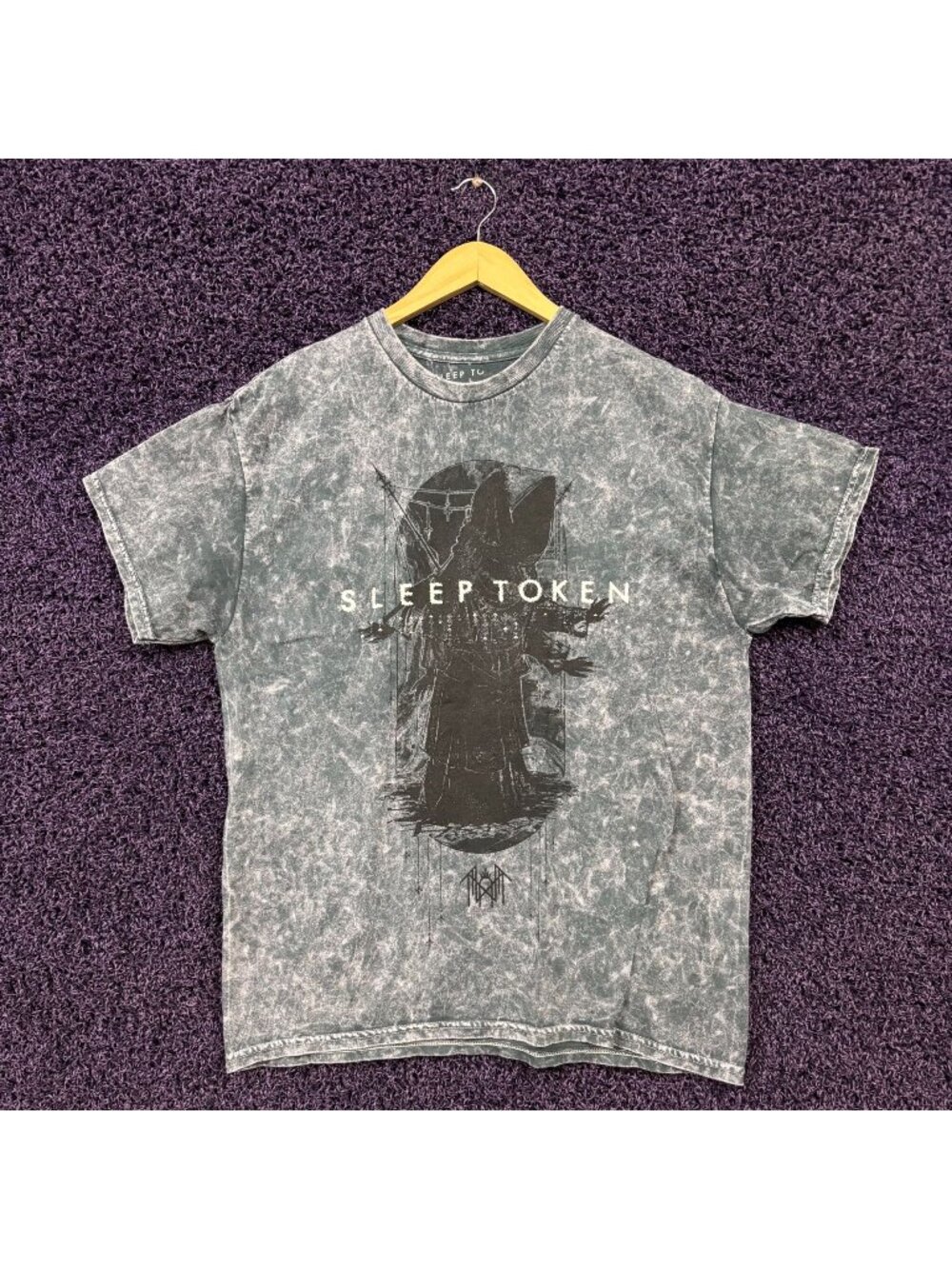 Sleep Token Mineral Wash T-Shirt Size Large